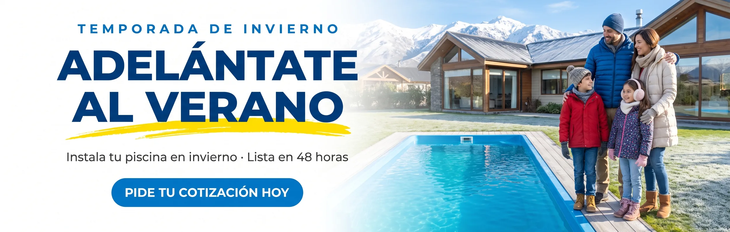 Adelántate al verano: instala tu piscina de fibra en invierno, lista en 48 horas